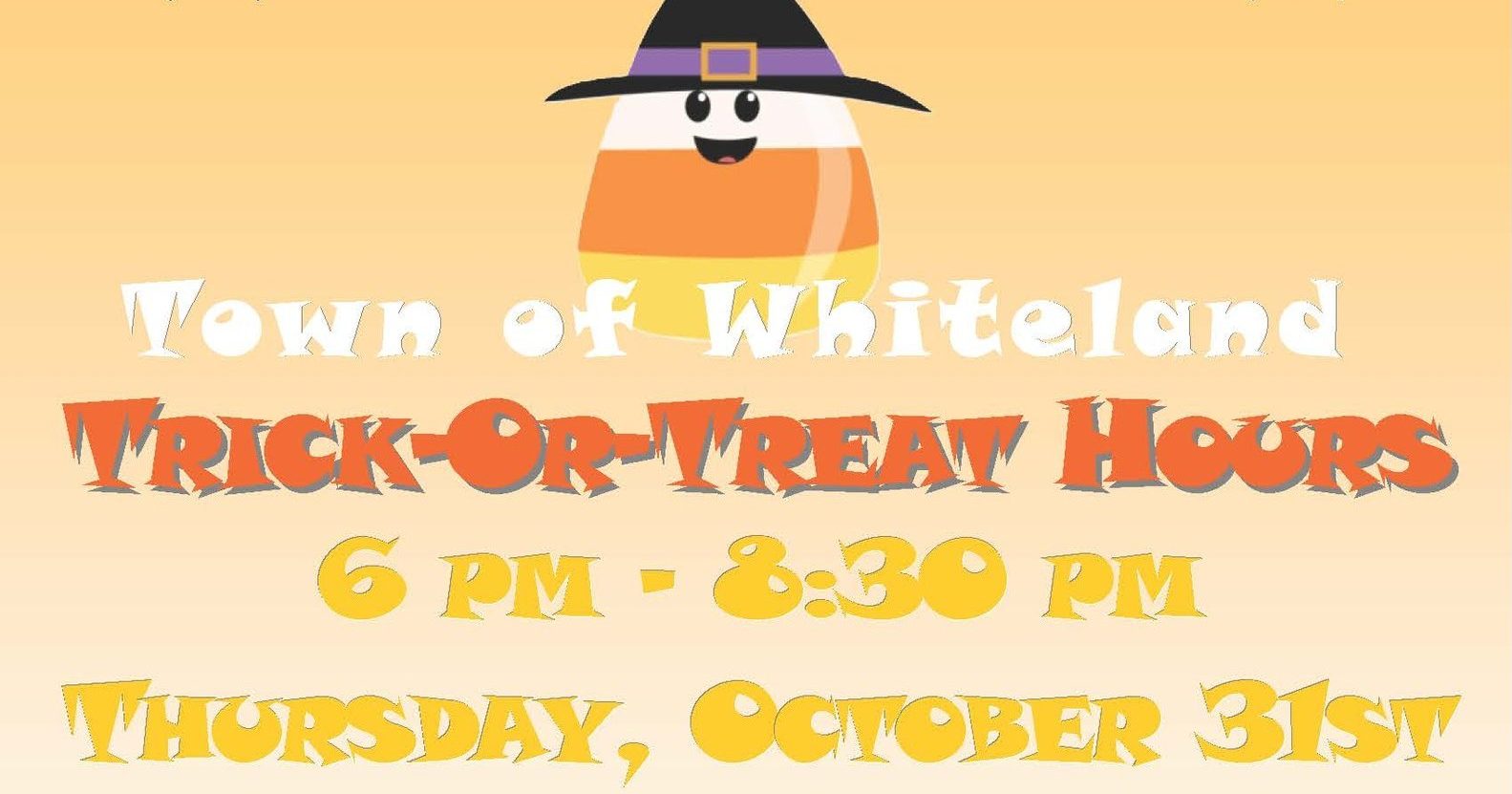 Town of Whiteland Trick or Treat in Whiteland, IN